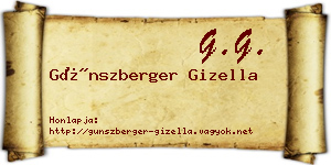 Günszberger Gizella névjegykártya